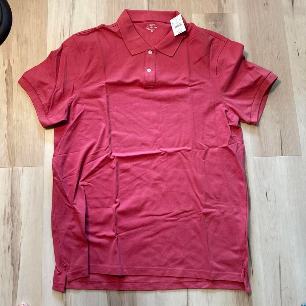 Jcrew Men's Red and Pink Polo-shirts